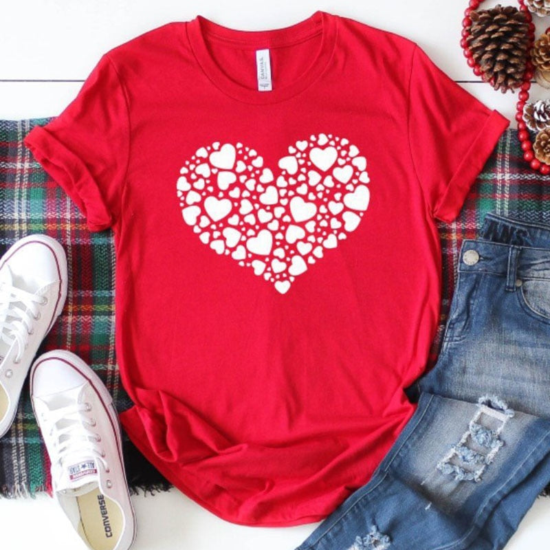 Valentines Shirt Graphic Tees Women XOXO T Shir Valentines Tshirt Valentines Day Gift Love Shirt Short Sleeve Tops Cotton Tee