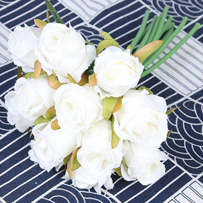 7/8/9/12pcs/lot Artificial Rose Flowers Wedding bouquet New Year Pink Royal Rose Silk flower Home Decoration Wedding Party Decor