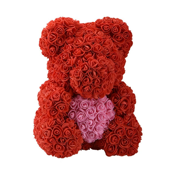 WR Red Rose Bear With Heart Wedding Home Decoration Valentine's Day Love Gift For Girlfriend Love Bear Gift Decoration