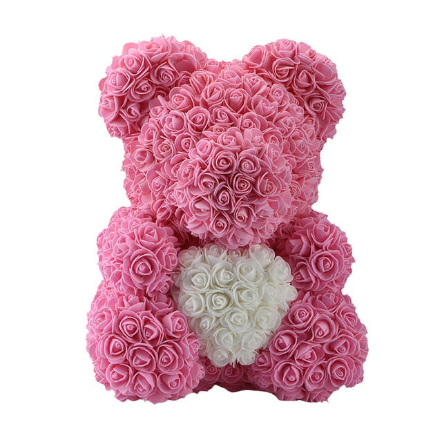 WR Red Rose Bear With Heart Wedding Home Decoration Valentine's Day Love Gift For Girlfriend Love Bear Gift Decoration
