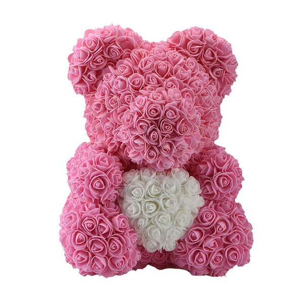 WR Red Rose Bear With Heart Wedding Home Decoration Valentine's Day Love Gift For Girlfriend Love Bear Gift Decoration