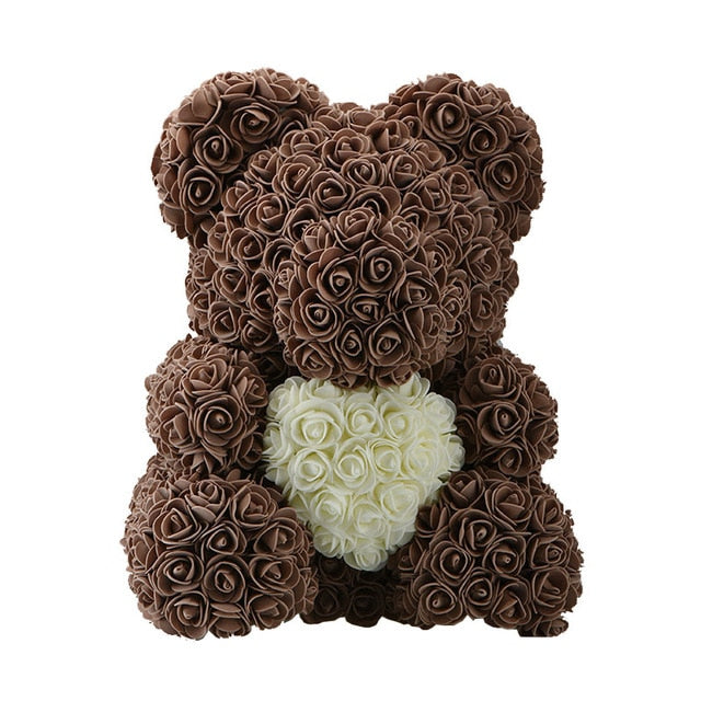 WR Red Rose Bear With Heart Wedding Home Decoration Valentine's Day Love Gift For Girlfriend Love Bear Gift Decoration