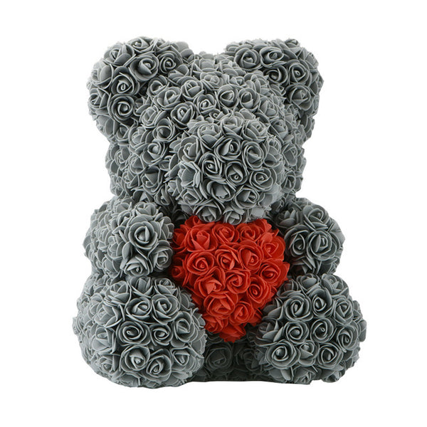 WR Red Rose Bear With Heart Wedding Home Decoration Valentine's Day Love Gift For Girlfriend Love Bear Gift Decoration