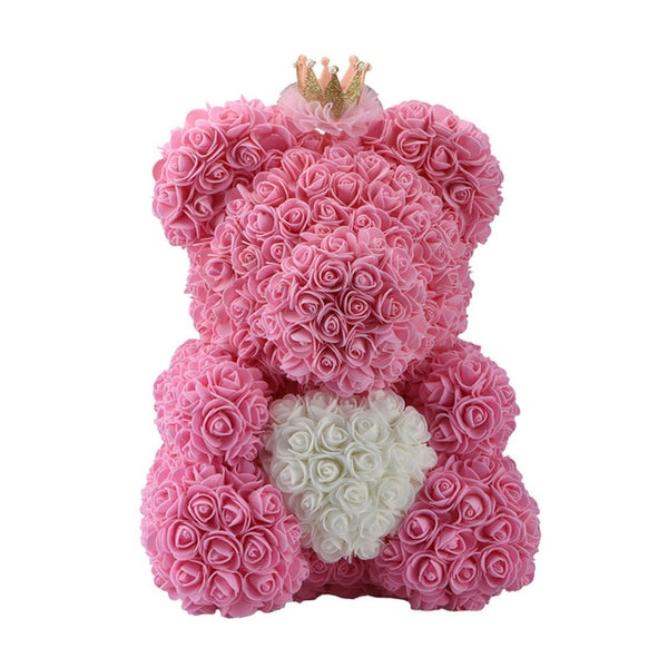 WR Red Rose Bear With Heart Wedding Home Decoration Valentine's Day Love Gift For Girlfriend Love Bear Gift Decoration