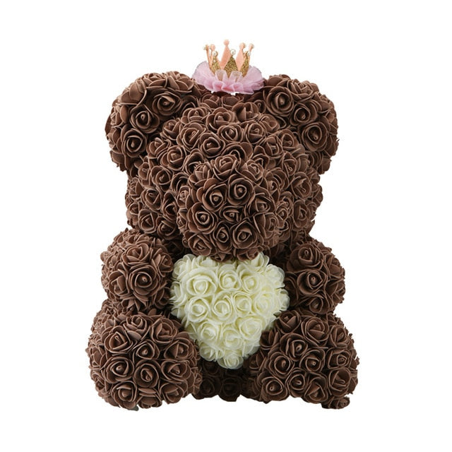WR Red Rose Bear With Heart Wedding Home Decoration Valentine's Day Love Gift For Girlfriend Love Bear Gift Decoration