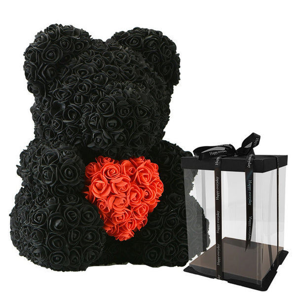 WR Red Rose Bear With Heart Wedding Home Decoration Valentine's Day Love Gift For Girlfriend Love Bear Gift Decoration
