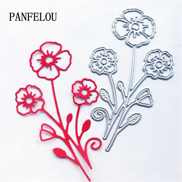 PANFELOU Metal craft The Shy rose paper die cutting dies for Scrapbooking/DIY Valentine's day wedding New year cards