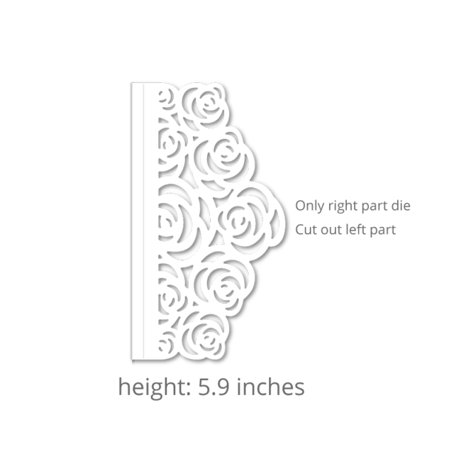 Rose Border Dies New Cutting Die Scrapbooking Craft Metal Die Cut for DIY Paper Cards Making Valentine's Day Wedding Decorative