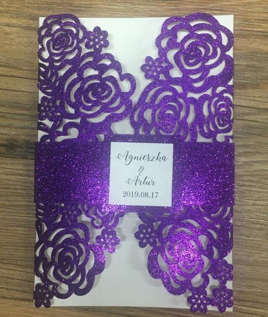 Super elegant laser cut rose gold glitter paper wedding invitation card hot selll personalize royal wedding card for wedding