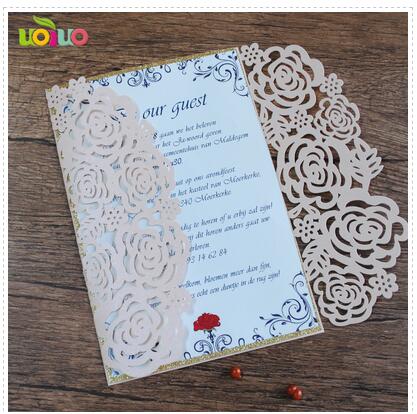 Super elegant laser cut rose gold glitter paper wedding invitation card hot selll personalize royal wedding card for wedding
