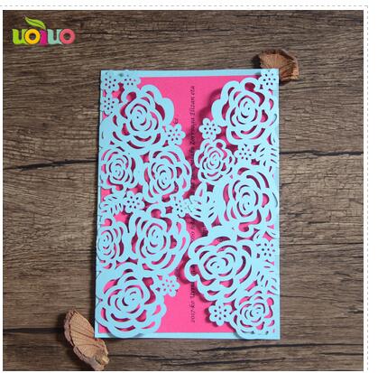 Super elegant laser cut rose gold glitter paper wedding invitation card hot selll personalize royal wedding card for wedding