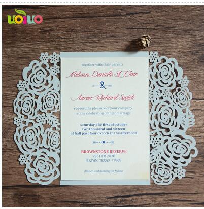 Super elegant laser cut rose gold glitter paper wedding invitation card hot selll personalize royal wedding card for wedding
