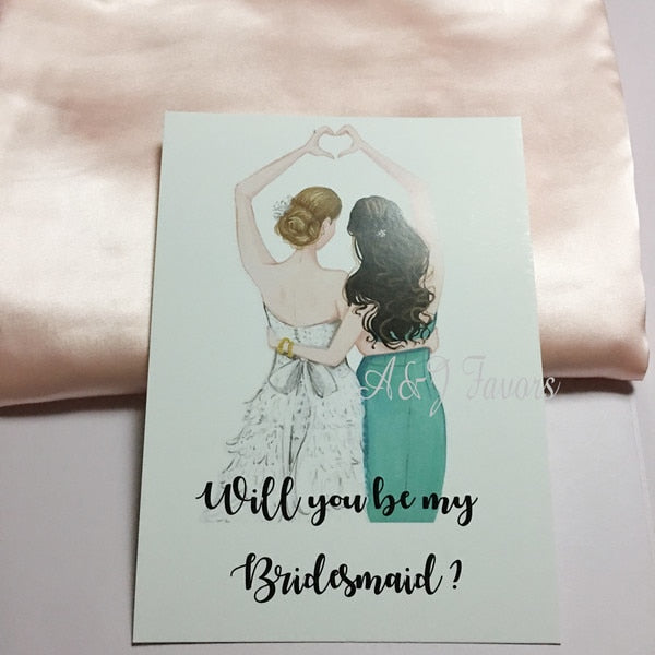 4pcs lot unique wedding party invitations card will be my Bridesmaid Groomsman Proposal invitation