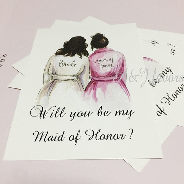 4pcs lot unique wedding party invitations card will be my Bridesmaid Groomsman Proposal invitation