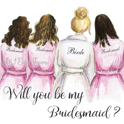 4pcs lot unique wedding party invitations card will be my Bridesmaid Groomsman Proposal invitation