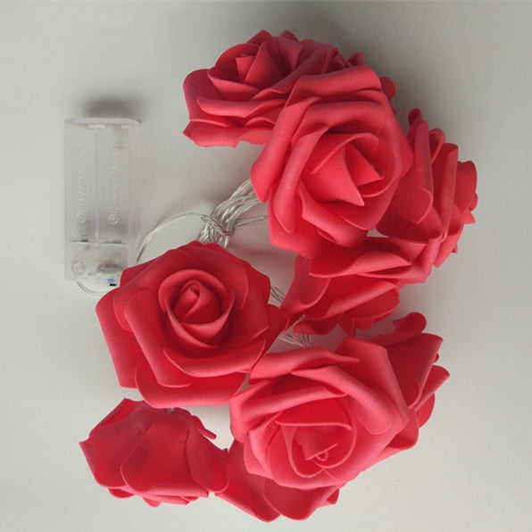 YIYANG 2019 Valentine's Day New Styles 1.5M LED Rose String Lights Parties Holiday Wedding Decoration Lamp 10 Roses for Home KTV