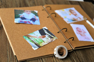 CUSTOM A4 Vertical Wedding scrapbook Ring Binder Kraft Photo Album Guest Book bridal baby shower birthday party decorations