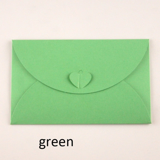 50pcs 6.8x4.3"/17.5x11cm Heart Clasp Style 250gsm Kraft /pearl Paper Envelopes For Wedding Party Invitation Postcard Photo Book