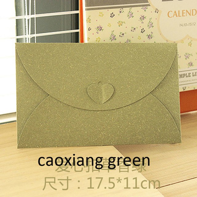 50pcs 6.8x4.3"/17.5x11cm Heart Clasp Style 250gsm Kraft /pearl Paper Envelopes For Wedding Party Invitation Postcard Photo Book