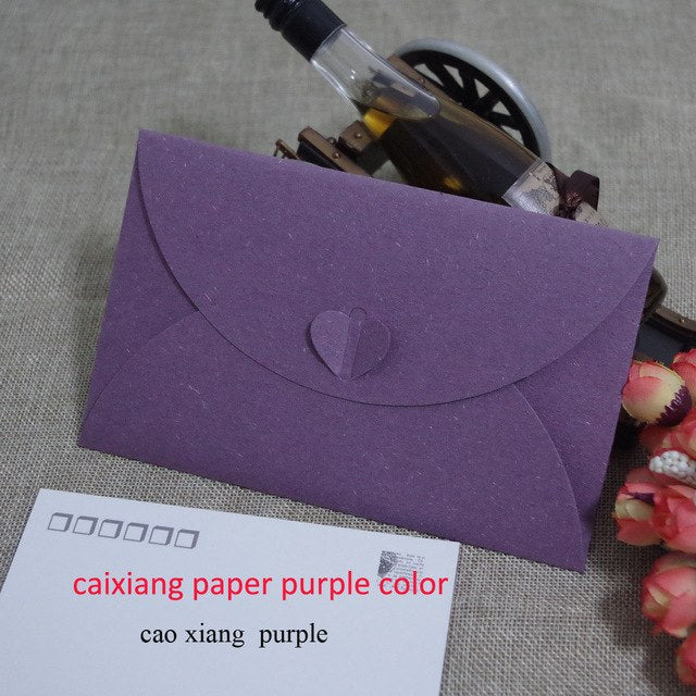 50pcs 6.8x4.3"/17.5x11cm Heart Clasp Style 250gsm Kraft /pearl Paper Envelopes For Wedding Party Invitation Postcard Photo Book