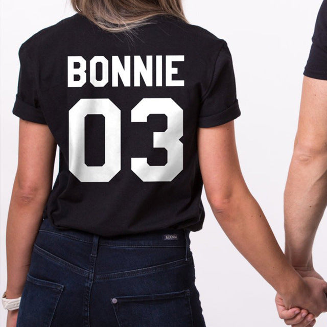 girl friend white t shirts Valentine day women tshirt cute streetwear woman tops print couple harajuku sorry tee