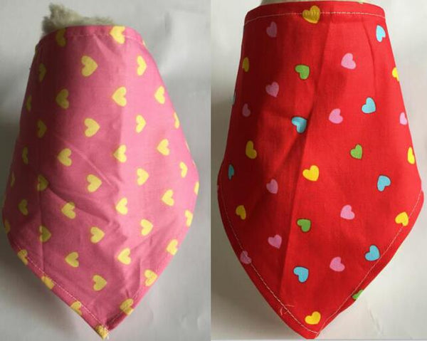 100pcs Valentine Lover Pet Bandanas Cotton Dogs Cat Bandanas Scarf Bowties Pet Supplies 2 color Y1102