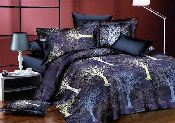 4pcs Cotton 3D Rose Bedding Sets High Quality Soft Duvet Cover Bedsheet Pillowcase Reactive Printed Bedclothes Queen Bed Linen29